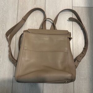 Mina Baie Mini Harper Leather Backpack in Sand